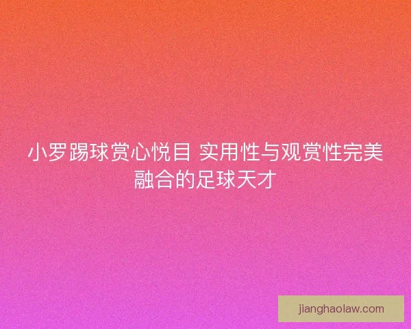 小罗踢球赏心悦目 实用性与观赏性完美融合的足球天才